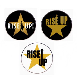 3pcs Hamilton Broadway Musical Lapel Pins, Rise Up Hamilton Pins, Musical Inspiration Jewelry, Metal Alloy Badges