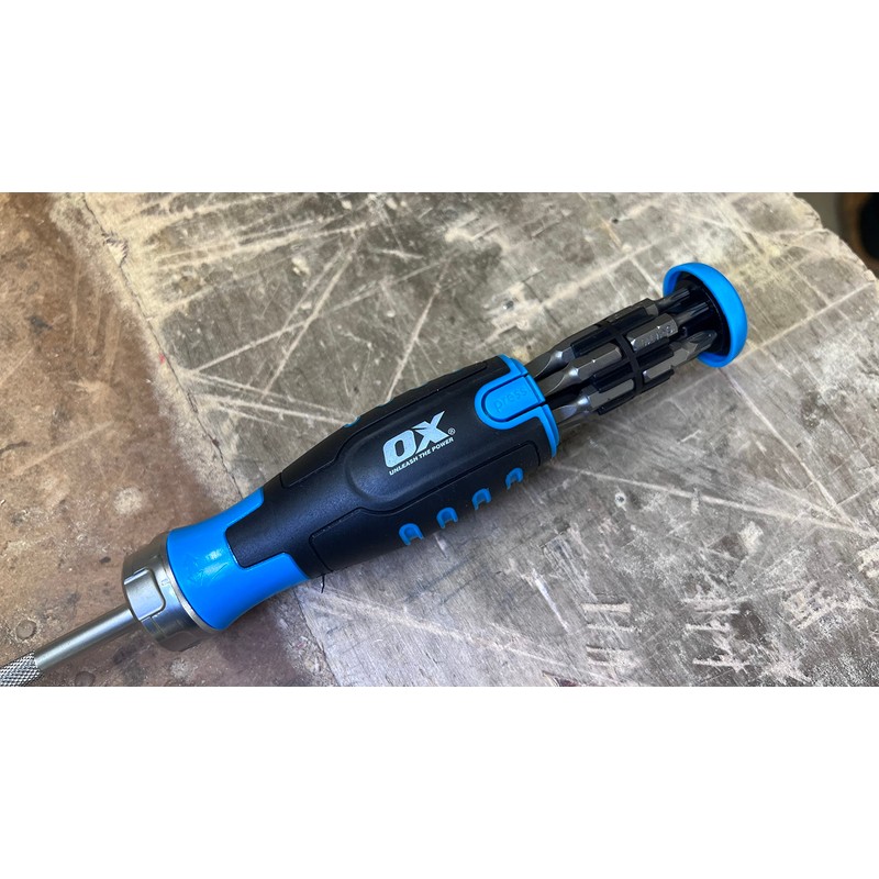 OX Pro Heavy Duty Multibit Ratchet Screwdriver - Multicolor