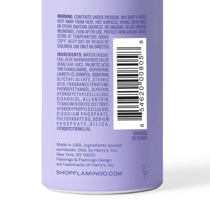 Flamingo Shaving Gel for Women, Foaming Gel with Aloe Vera,