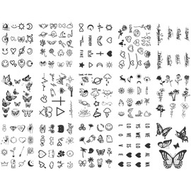 Sugeru® 15 Sheets Super Sustainable Temporary Tattoo (214 Patterns) – The Original Waterproof + Vegan + Neue-Tech | Fake Tattoo Stickers | Tattoos for Adults Children - Natural Non-Toxic Ingredients