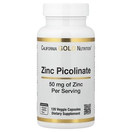California Gold Nutrition, Zinc Picolinate, 50mg, Veggie Capsules 120 Tablets / California Gold Nutrition (캘리포니아골드뉴트리션), 아연 피콜리네이트, 50mg, 베지 캡슐 120정