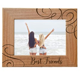 CEDAR CRATE MARKET - Best Friends Picture Frame Gift - Friend Birthday Gifts for Women, BFF, Bestfriend, Besties, Long Distance Friendship Photo Picture Frame for Soul Sisters, 5x7 Horizontal