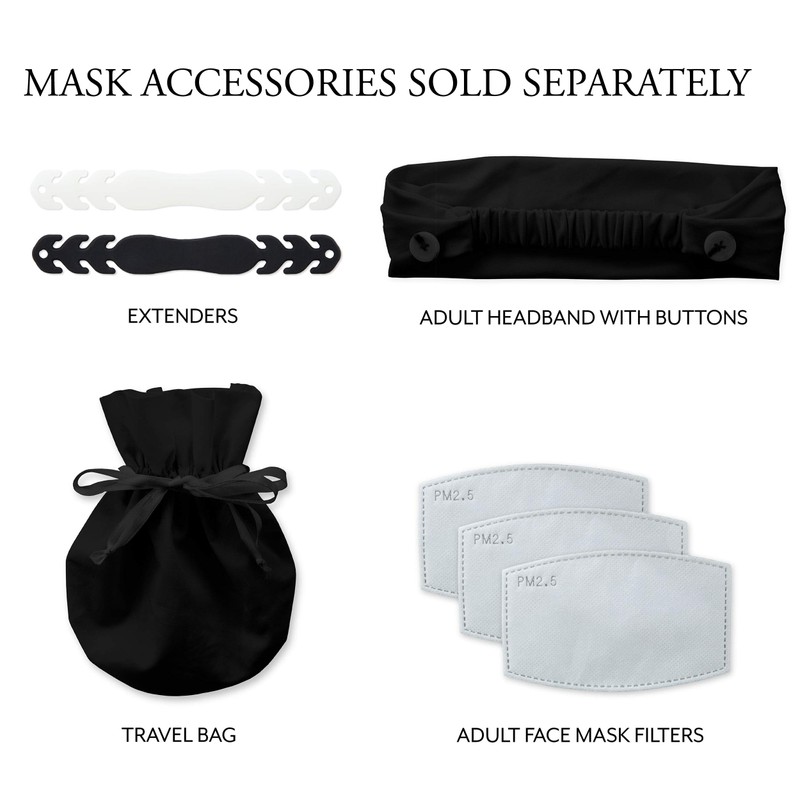 Weddingstar 3-Ply Adult Washable Cloth Face Mask Reusable and Adjustable