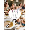 4-in-1 Stainless Steel & Ceramic Coffee Spoon Set - Elegant