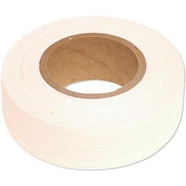 Biodegradable Flagging Tape, 1 Inch Wide x 100 Foot Roll (White)