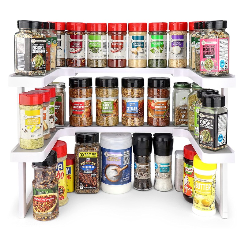 Spicy Shelf Deluxe - Expandable 2 Tiered Spice Rack Organizer