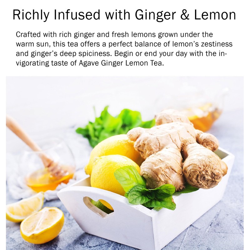 Damtuh Agave Ginger Lemon Tea – Natural Flavor, No Artificial
