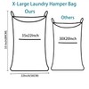KINGSUSLAY Hanging Laundry Hamper, Hanging Hamper with Free Hanging Hooks,