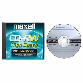 Maxell CD-RW Rewritable Media 700MB High Speed 4x-12x