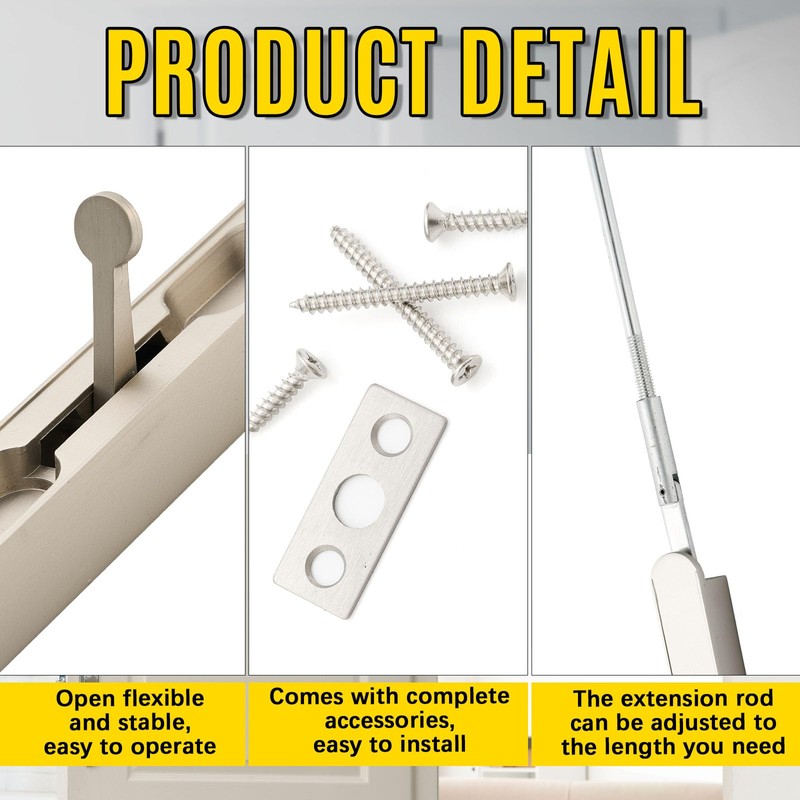 Blulu 2 Pcs 18 Inch Extended Flip Lever Flush Bolt