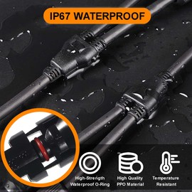 ALAMSCN 4 Pairs Solar Connector Y Branch Parallel Adapter Cable Wire Plug 2 to 1 Male Female Connectors (M/FF, F/MM) for Solar Panel with PV Cable Clips
