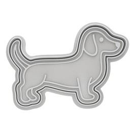 Mighty Gadget Dachshund Dog Cookie Cutter & Stamp - 4x1.5" Adorable Shape for Dog Lovers Baking (Random Color)