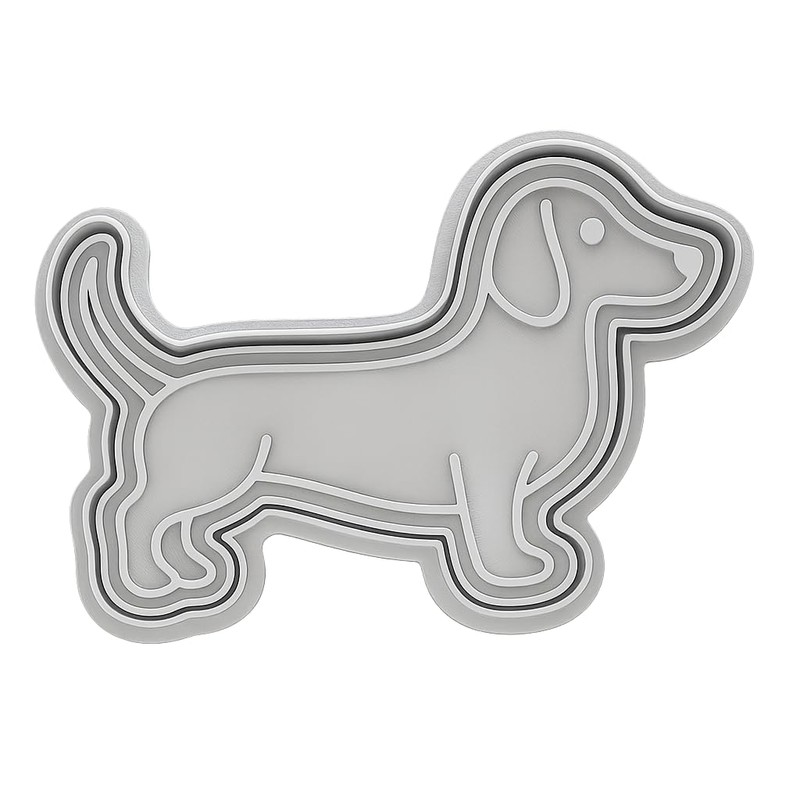 Mighty Gadget Dachshund Dog Cookie Cutter & Stamp - 4x1.5"
