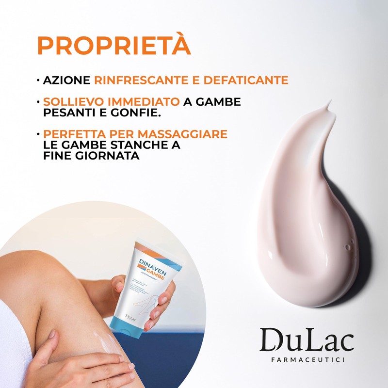 DuLàc, Dinaven Cold Effect Legs, Leg Cream with Diosmin, Escin,