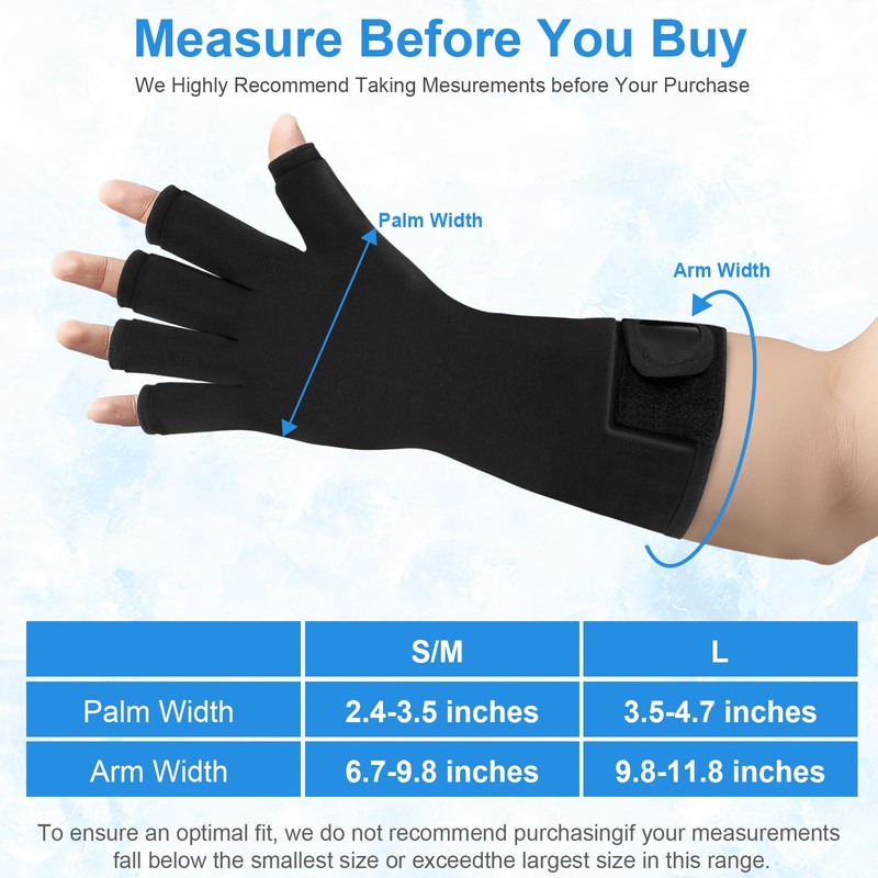 SuzziPad 2PK Hand Ice Pack for Fingers & Forearm, Arthritis