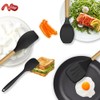 15-piece silicone wooden handle kitchen utensils set, kitchen gadgets (green