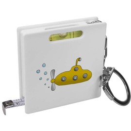 Azeeda 'Yellow Submarine' Keyring Tape Measure/Spirit Level Tool (KM00016598)