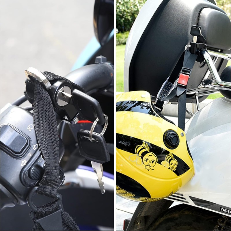2 Pcs Motorcycle Helmet Lock and Accessories for 22-28mm Handlebar
