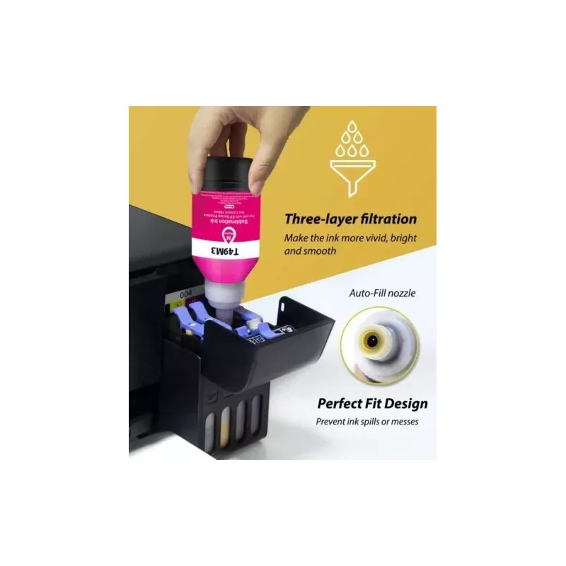 For Epson 4 Pack Sublimation Ink Compatible With Epson T49M