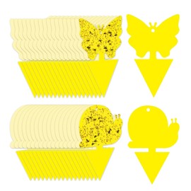 Gideal 36-Pack Dual-Sided Yellow Sticky Traps for Flying Plant Insect Fungus Gnats Flies Aphids Leafminers Thrips