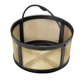 Reusable Ground Coffee Filter Compatible with Keurig Essentials and K-Duo Brewers only, 8-12 Cup Mesh Ground Coffee Basket, Eco-Friendly Way to Brew a Carafe, Gold Tone Mesh