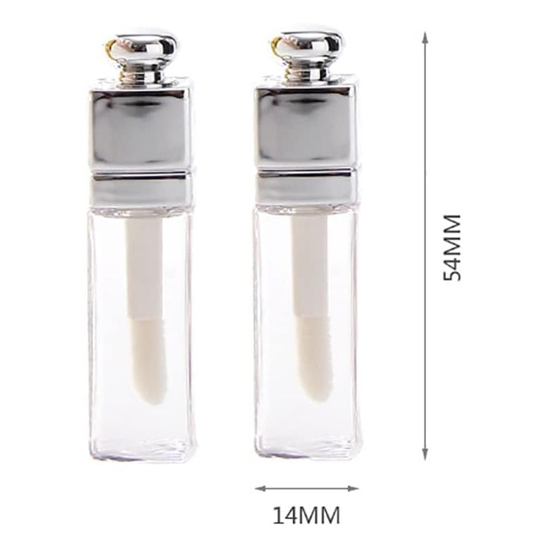 Gammaeon 2 Pieces Clear Lip Gloss Tubes 3ml Refillable Mini