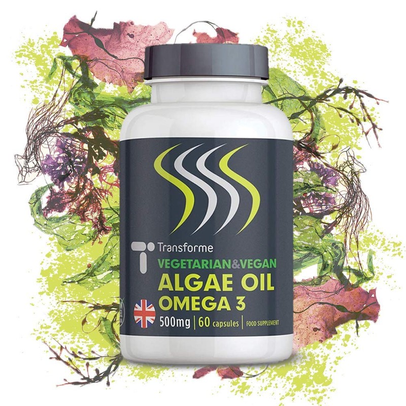 Transforme Vegan Omega 3 Algae Oil with Vitamin E, 60