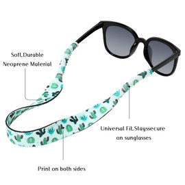 Flutesan 12 Pieces Floating Sunglasses Straps Hawaiian Float Neoprene Eyewear Retainer Summer Glasses Strap Sport Glasses Holder Strap for Men Women Boys Girls