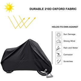 Anftop Winter proof motorcycle cover, waterproof 210D fabric.