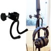 Clamp-On Headphone Headset Tambourine Holder Cowbell Hanger Clip Microphone Stand,