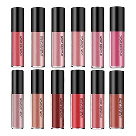 12 Color Cream Texture Waterproof Lipstick, Lip Gloss Lip Lust Creme, Long Lasting Universal Full-Coverage Lip Color, Wear Non-Stick Cup Not Fade...  