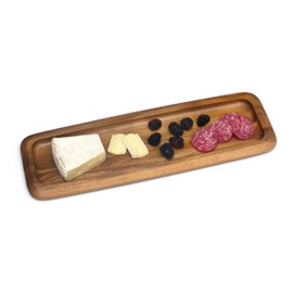 Lipper International Acacia Narrow Serving Tray for Sushi or Cheese, 18.25" x 6.13" x 0.75"