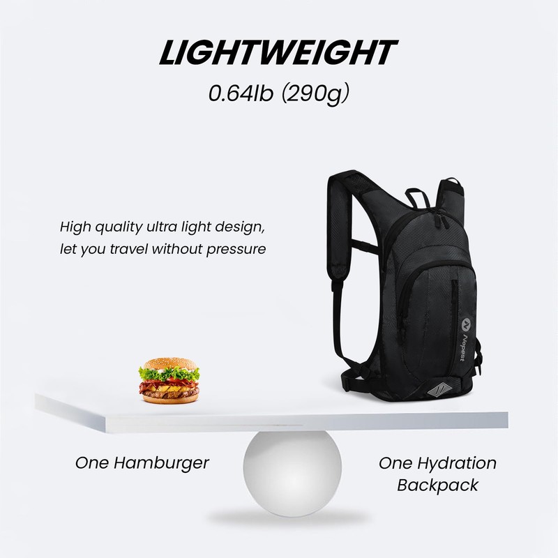 Nepest Hydration Pack Backpack with 2L Water Bladder, Lightweight Water