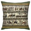 Bayeux Tapestry Throw Pillow Covers 18"X18" Cozy Velvet Square Throw