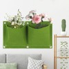Generic Wall Hanging Planting Bag 2 Pockets Lightweight Non-Woven Fabrics