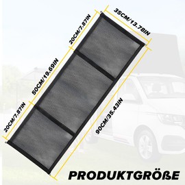 YedZen Luggage Net Storage Net for VW T5 T6 California Roof, 35 x 90 cm Car Roof Nylon Luggage Net with 4 Hooks for VW T5 T6 Beach California Caravelle Bulli Multivan