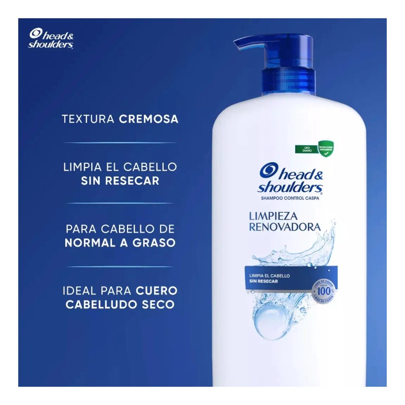 Shampoo Head & Shoulders Limpieza Renovadora 1000 ml