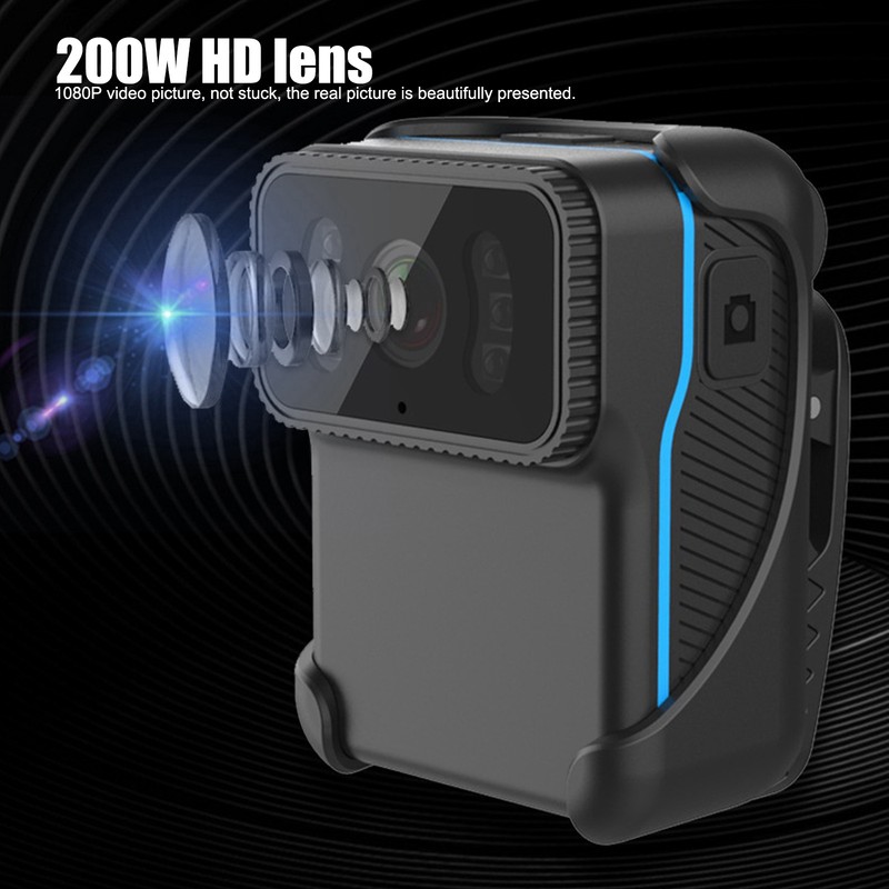 1080P HD Body Worn Camera with Microphone Wireless Night Vision