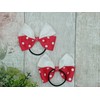Pack Of 2 Red & White Polka Dot Satin Ribbon