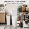 Press-Type Plastic Trash Can with Lid, 10L/15L Slim Rectangular Waste