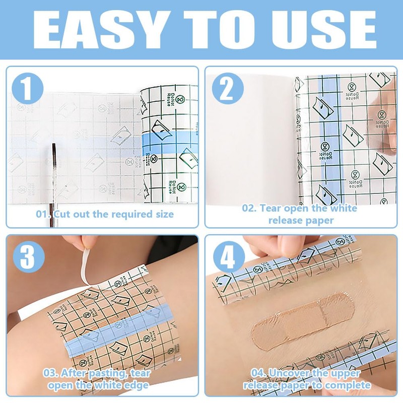 Vmxlso Tattoo Film Healing, 20 cm x 10 m Shower