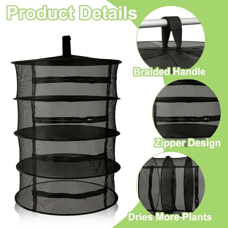 Abiemuce Herb Drying Net, 4-Layer Herb Dryer Hanging, Drying Net