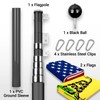 G128 Combo Pack: 20 Ft Telescoping Aluminum Flagpole (Black) &