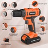 PULITUO 20V Cordless Drill/Driver, 2 Batteries Electric Screwdriver, 30Nm Power