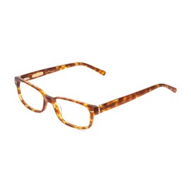 Calabria Ernest 4610 Rectangular Blue Light Blocking Reading Glasses +0.50 Honey Tortoise Yellow Gold Brown Men Women