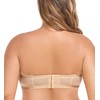 JOATEAY Women's Full Coverage Strapless Push Up Underwire Bra Stay
