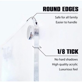 Clear Acrylic Refrigerator Calendar Dry Erase Board Magnetic Calendar with 1 Magnetic Weekly Planner Includes Low Odor Markers with Whiteboard Eraser Starter Set.