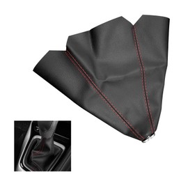 Car Shift Knob Shifter Boot Dust Cover, Auto Shifter Boot Retainer Stick Shift Sleeve Gear Gaiter Cover, Universal Vehicle Gear Shift Cover for Most Manual/Automatic Cars (Red)