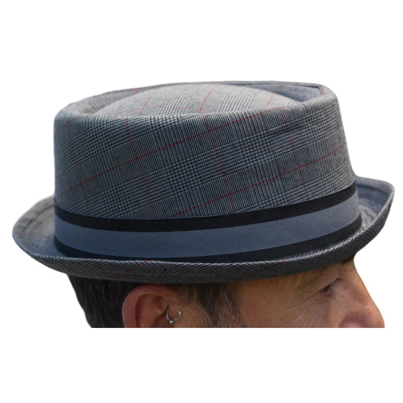 Thorness Men's Pork Pie Hat Grey, gray