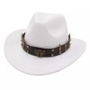 Unbranded White Western Cowboy Cowgirl Hat, Revolver Gun Bullet Strap,